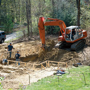 Custom Pool Design - excavating